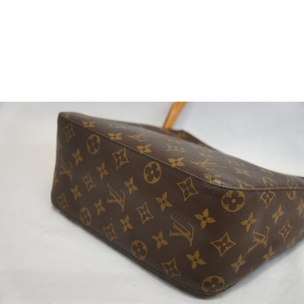 23855 3 Louis Vuitton Looping Monogram Shoulder Bag Brown