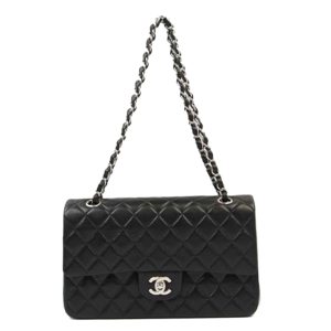 23978 1 Chanel Camellia Chain Shoulder Bag Black