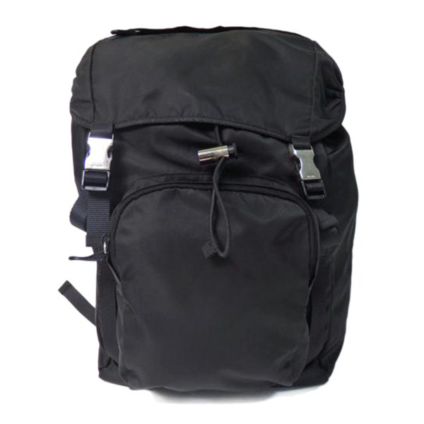 24002 1 PRADA Prada Backpack Nylon Bag Black