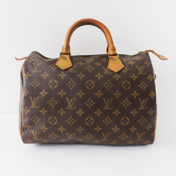 240126k 9 3 Louis Vuitton Speedy 30 Monogram Handbag Brown