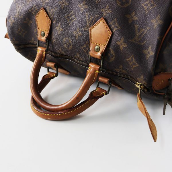 240126k 9 4 Louis Vuitton Speedy 30 Monogram Handbag Brown