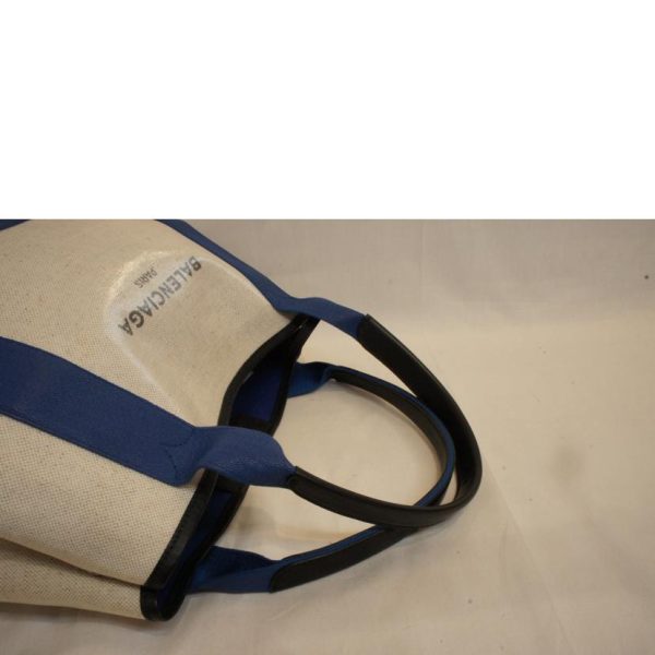 24026 4 Balenciaga Navy Cabas S Bicolor Canvas Tote