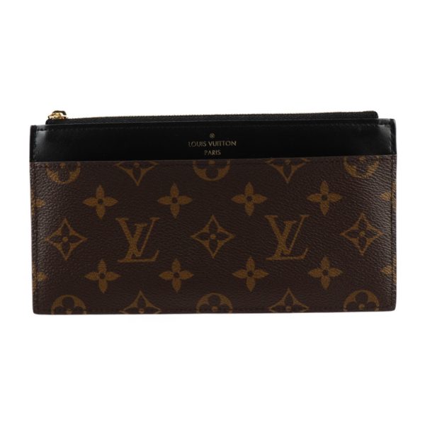 2403033008012 1 Louis Vuitton Slim Purse Long Wallet Brown Black