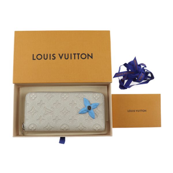 2403033008013 10 Louis Vuitton Zippy Climbing Wallet White Blue