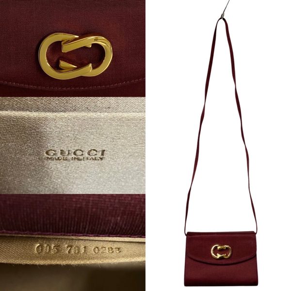 240303kmk607 5 3 Gucci Vintage Vintage Nylon Mini Shoulder Bag Bordeaux