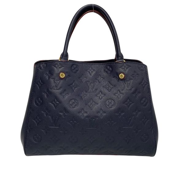 240316kmk356 9 6 Louis Vuitton Montaigne MM Monogram Empreinte 2way Bag Navy