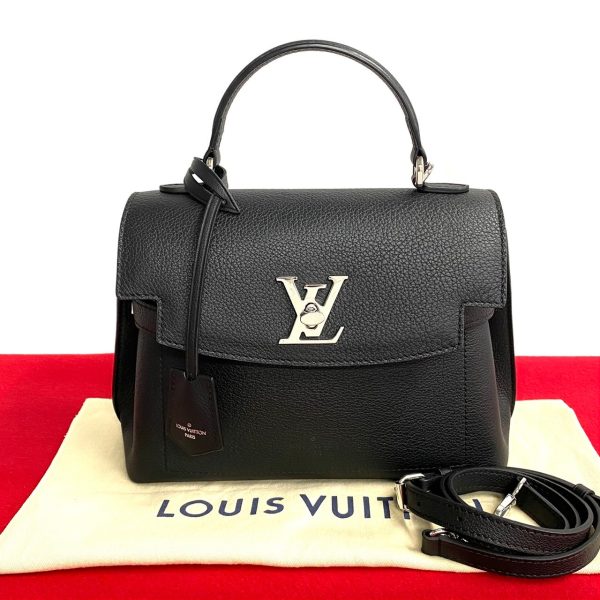 240413kmk341 2 1 Louis Vuitton Rock Me Ever BB Leather 2way Bag Black