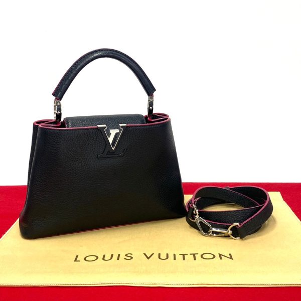 240418rvk 4806 1 Louis Vuitton Capucines BB Leather 2way Mini Shoulder Bag Black