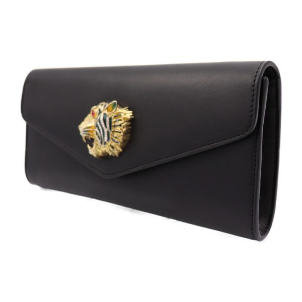 2405023007035 2 Gucci Raja Broadway Clutch Bag Black Gold Hardware