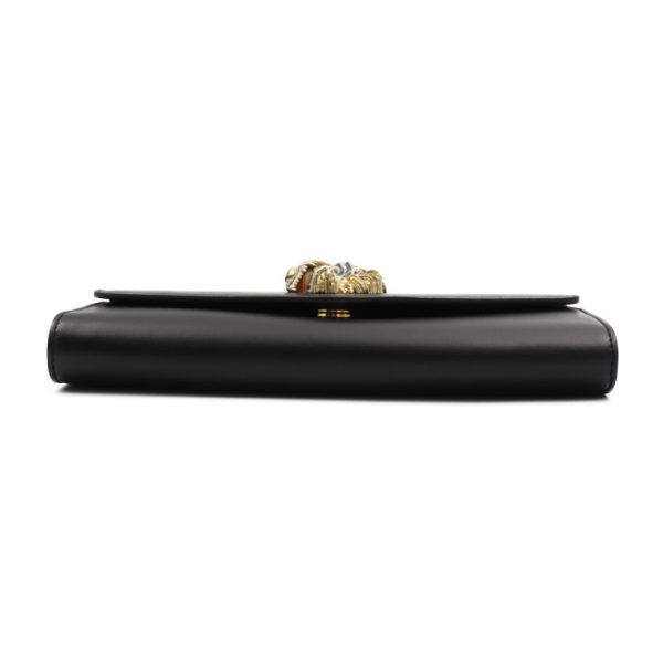 2405023007035 4 Gucci Raja Broadway Clutch Bag Black Gold Hardware