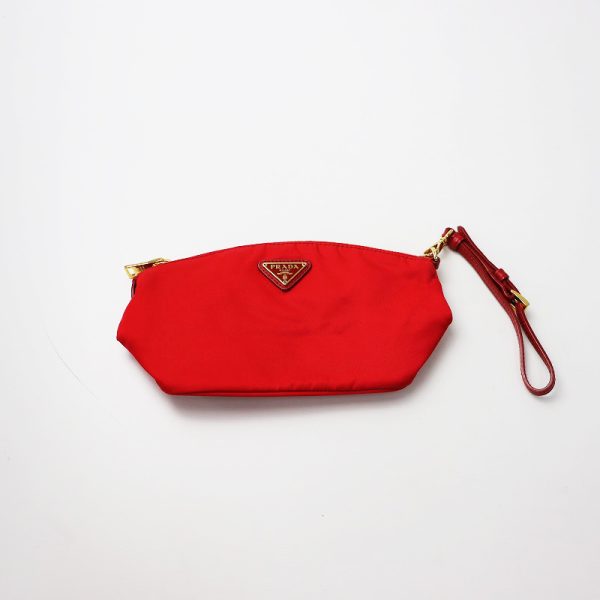 240522fk 18 1 Prada Nylon Makeup Pouch Red