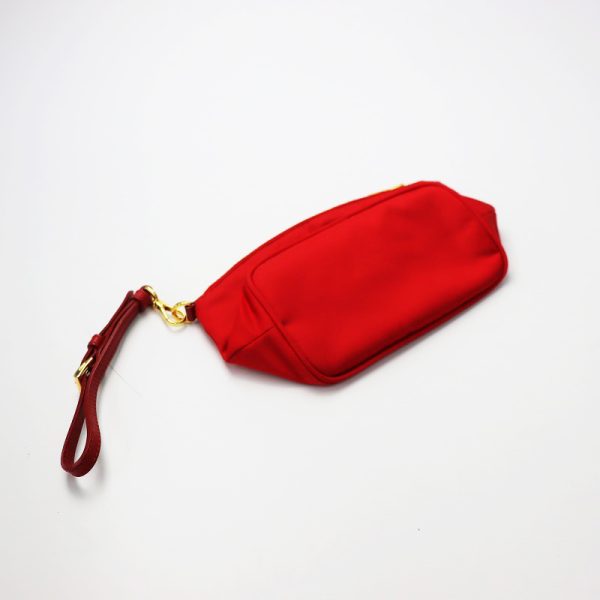 240522fk 18 2 Prada Nylon Makeup Pouch Red