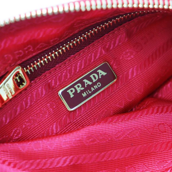 240522fk 18 5 Prada Nylon Makeup Pouch Red