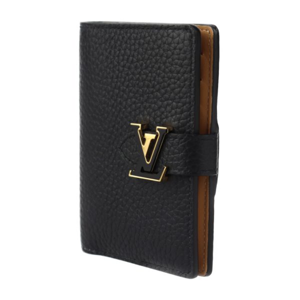 2406063007032 2 Louis Vuitton LV Vertical Bifold Wallet Black