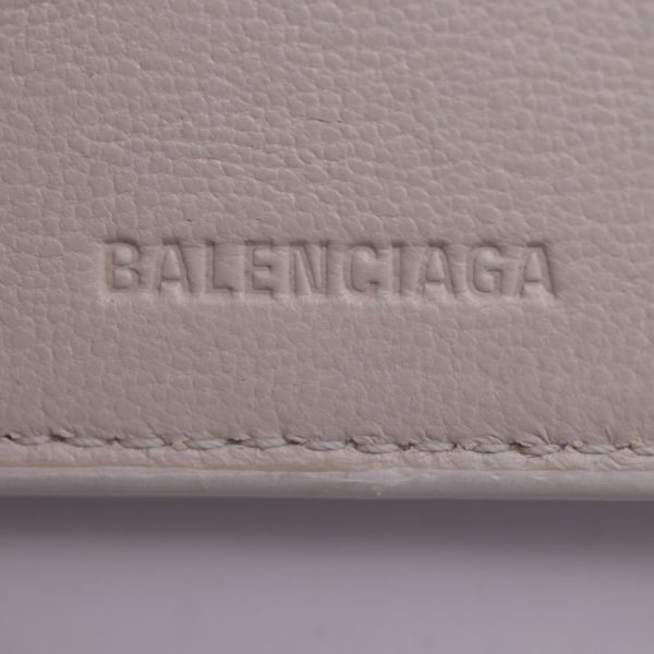 2406063007037 8 Balenciaga Neoclassic Croco Embossed Leather Wallet White