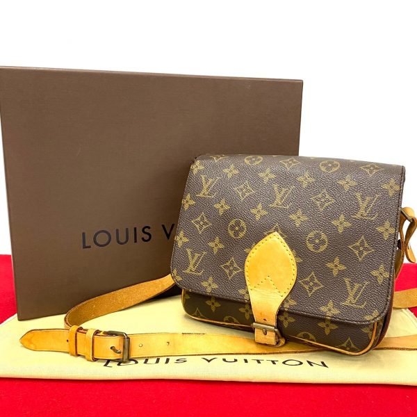 240615kma113 5 1 Louis Vuitton Cartesier Monogram Leather Shoulder Bag Brown