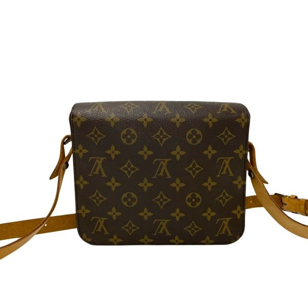 240615kma113 5 5 Louis Vuitton Cartesier Monogram Leather Shoulder Bag Brown