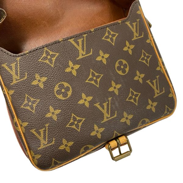 240615kma113 5 9 Louis Vuitton Cartesier Monogram Leather Shoulder Bag Brown