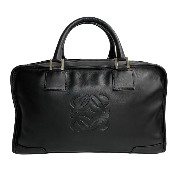 240625mna292 10 5 Loewe Amazona 36 Anagram Leather Mini Boston Bag Black