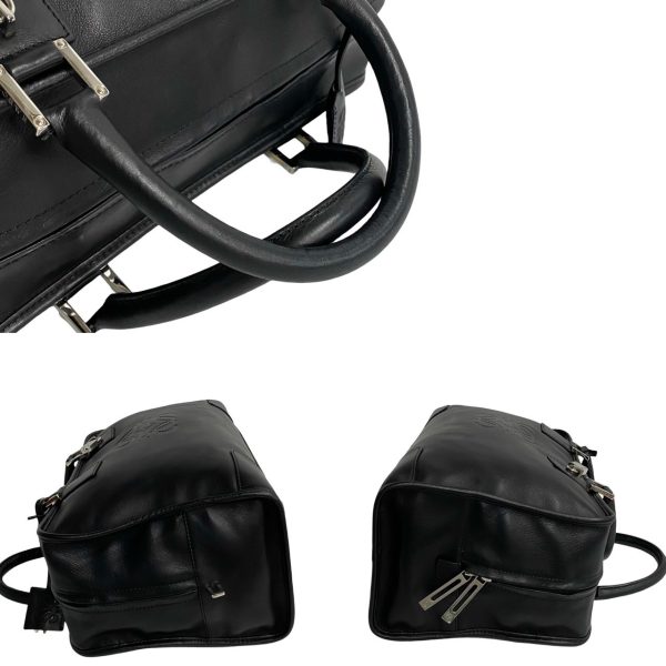 240625mna292 10 6 Loewe Amazona 36 Anagram Leather Mini Boston Bag Black