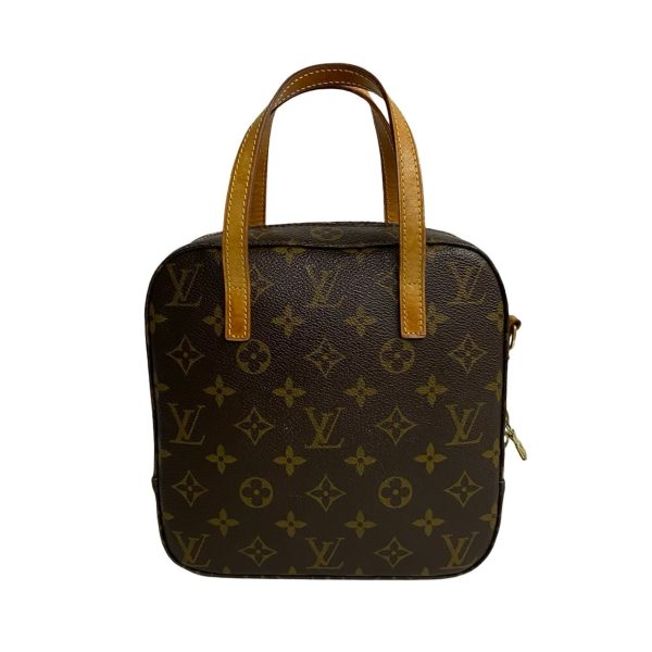 2406jpa567 2 5 Louis Vuitton Spontini Monogram Leather 2way Handbag Brown