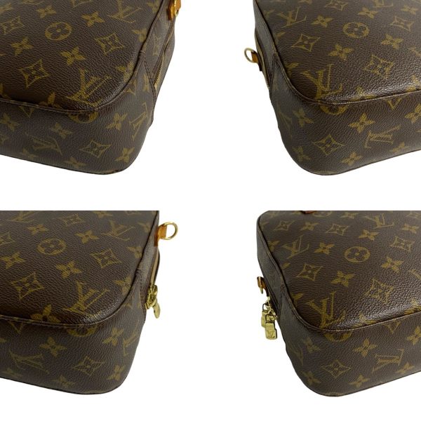 2406jpa567 2 8 Louis Vuitton Spontini Monogram Leather 2way Handbag Brown