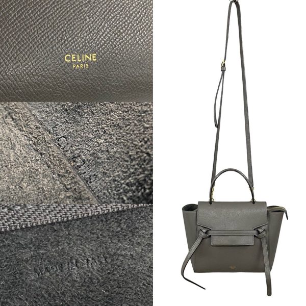 2406rva 11105 4 Celine Belt Bag Nano All Leather 2way Mini Shoulder Handbag