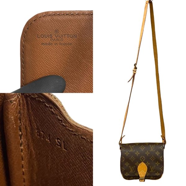 2406yba71 6 4 Louis Vuitton Cartesier Monogram Leather Mini Shoulder Bag Brown