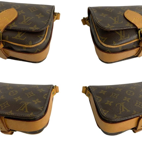 2406yba71 6 8 Louis Vuitton Cartesier Monogram Leather Mini Shoulder Bag Brown