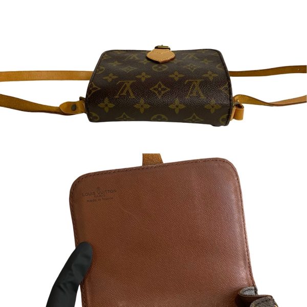 2406yba71 6 9 Louis Vuitton Cartesier Monogram Leather Mini Shoulder Bag Brown