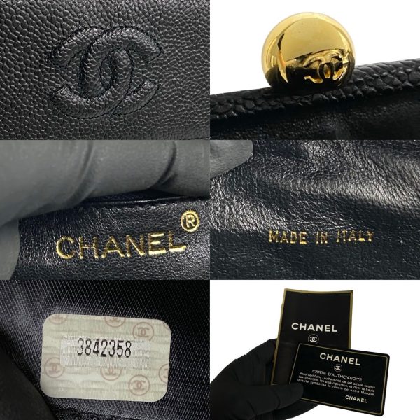 240702rvb 12509 4 Chanel Matelasse Caviar Skin Chain Shoulder Bag Black