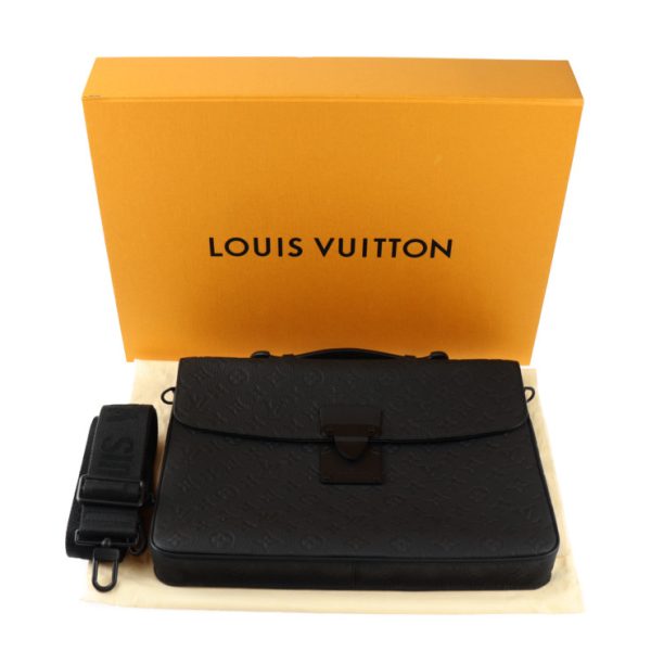 2408023007047 10 Louis Vuitton S lock Briefcase Business Bag Black