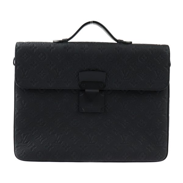 2408023007047 2 Louis Vuitton S lock Briefcase Business Bag Black