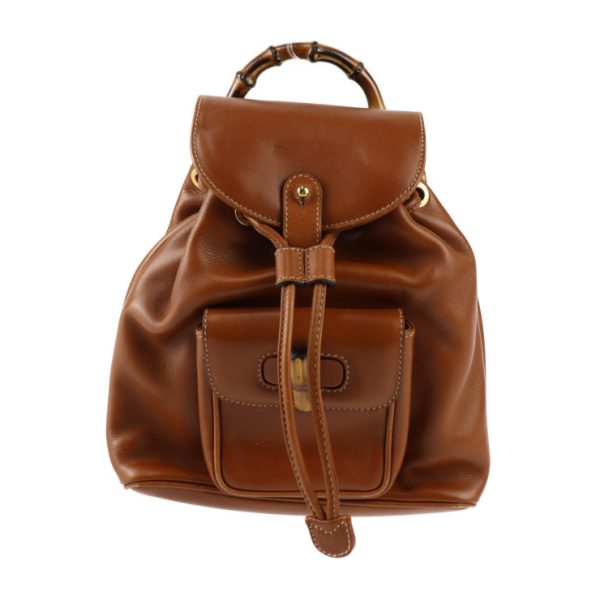 2408023007054 1 Gucci Mini Backpack Bamboo Rucksack Brown