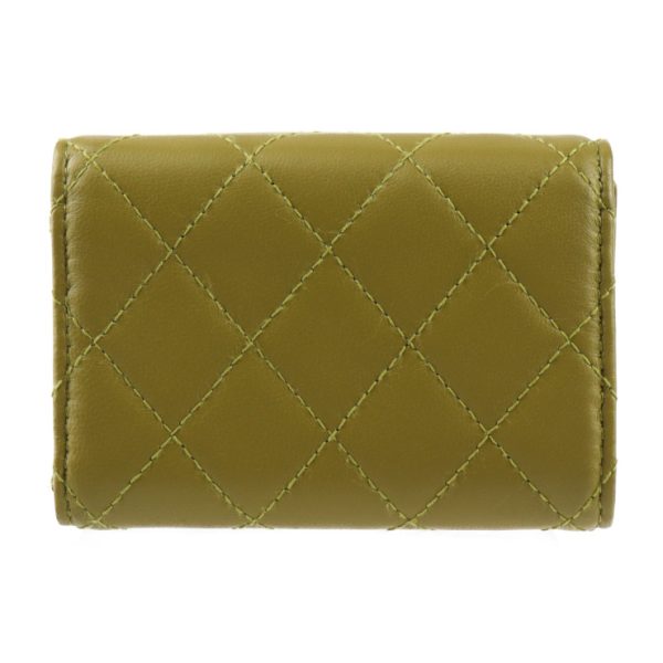 2409031001010 3 Chanel Small Wallet Timeless Classic Khaki Green