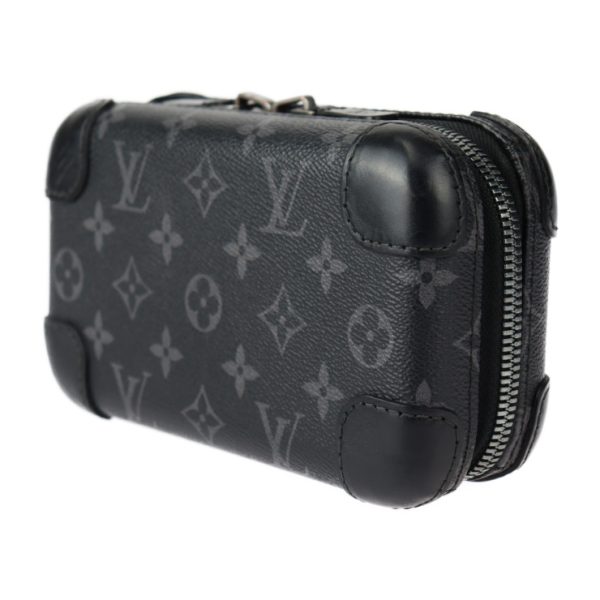 2410063007052 3 Louis Vuitton Clutch Shoulder Bag Black Gray