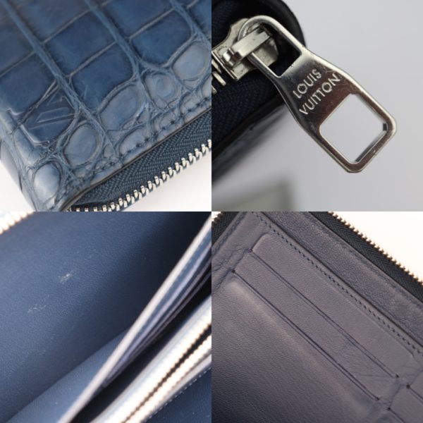 2411053008056 7 Louis Vuitton Zippy Long Wallet Navy Silver