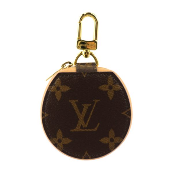 2414033007085 1 Louis Vuitton Etuy Earphone Keychain Brown