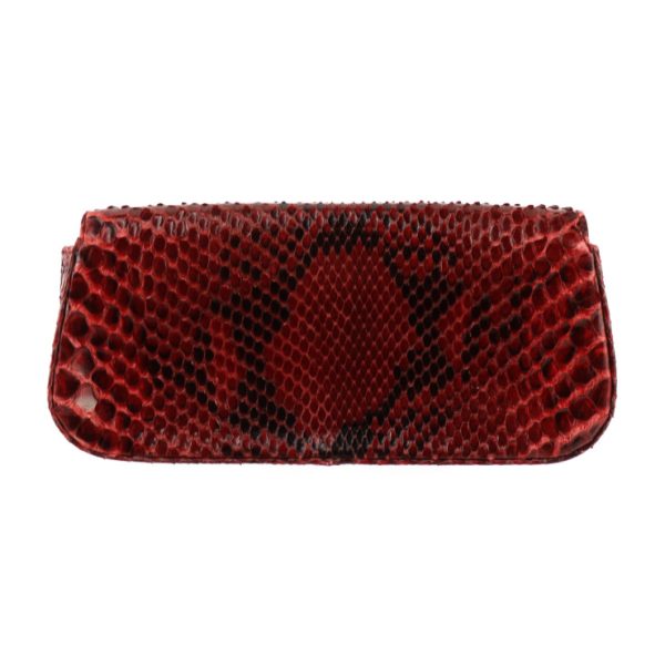 2414033010065 3 Louis Vuitton Pochette Sobee Clutch Bag Python Red