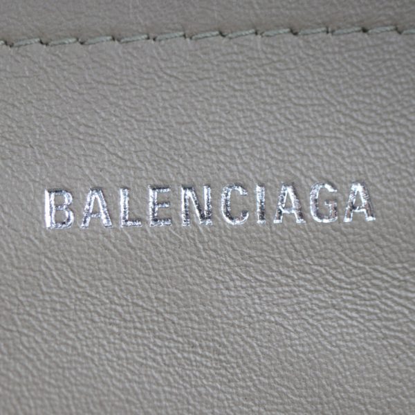 2414033010068 9 Balenciaga Ibiza Small Nylon Leather Handbag Taupe