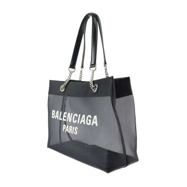 2415013007048 2 Balenciaga Duty Free Mesh Leather Tote Bag Black