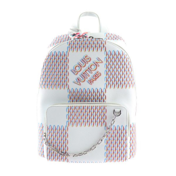 2415023010084 1 Louis Vuitton Racer Backpack Rucksack White Red