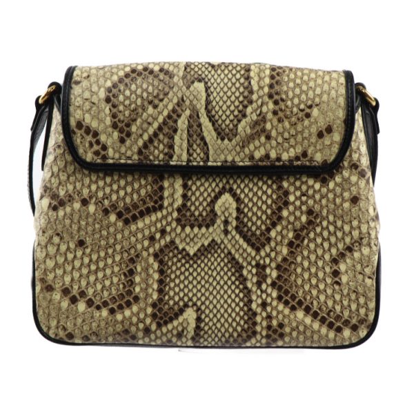 2415023010088 3 Gucci GG Marmont Shoulder Bag Python Beige Black