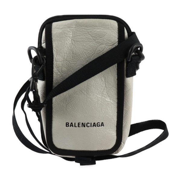 2415023010089 1 Balenciaga Explorer Crossbody Bag Leather Canvas Gray Black