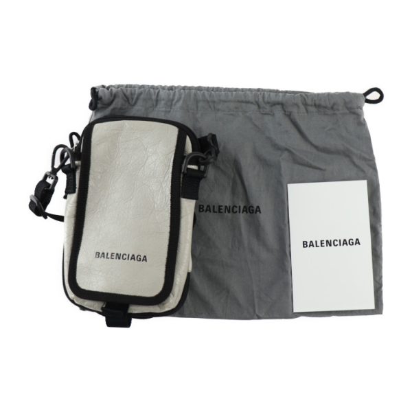 2415023010089 9 Balenciaga Explorer Crossbody Bag Leather Canvas Gray Black