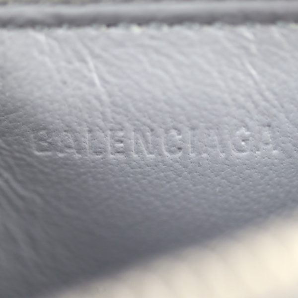 2415023010092 9 Balenciaga Cash CA Leather Coin Case Gray