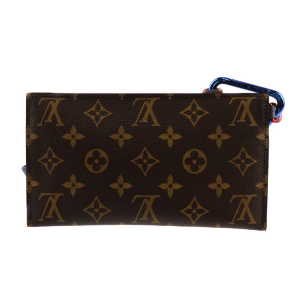 2415023010093 3 Louis Vuitton Ribbon Pouch Leather Brown Blue Red