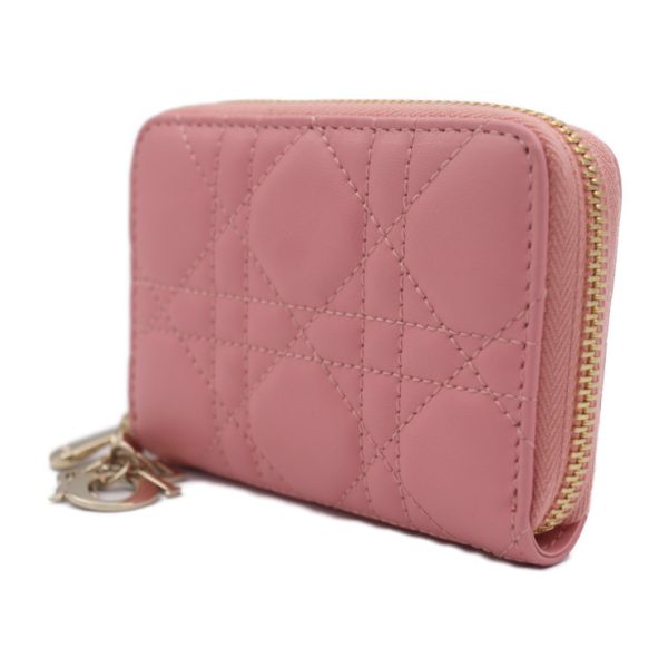 2415043007082 2 Dior Small Zip Coin Case Lambskin Coin Purse Pink