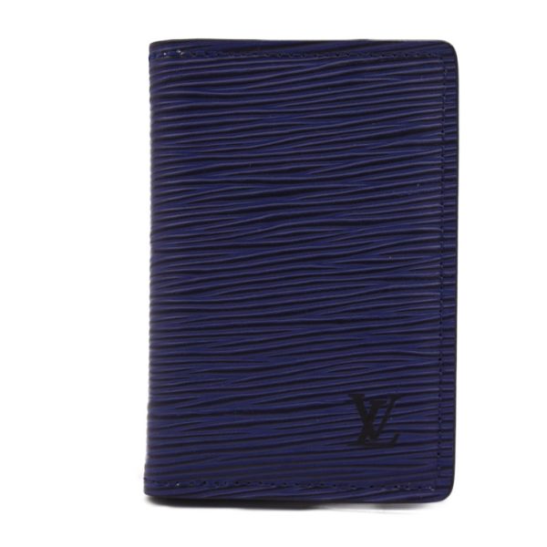 2416053007074 1 Louis Vuitton De Poche Card Case Blue Black Gray