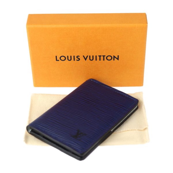 2416053007074 11 Louis Vuitton De Poche Card Case Blue Black Gray